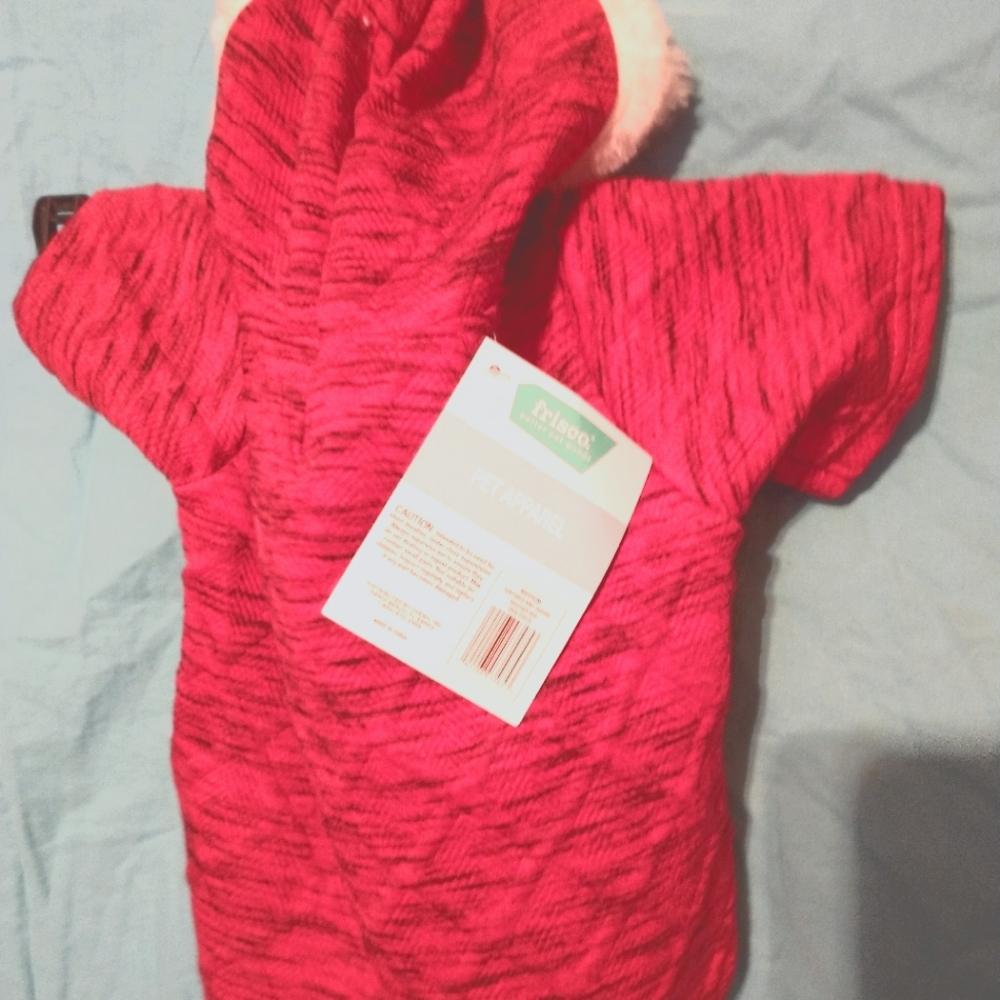 Red and Black Hooded Dog Sweater